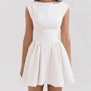 House of CB Enchant Ivory Open Back Mini Dress
